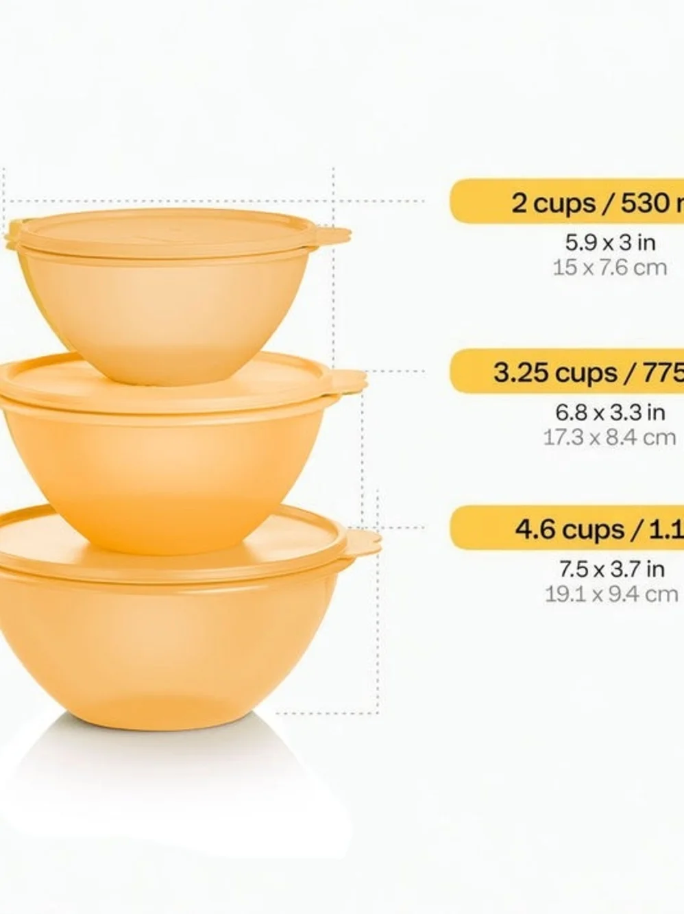 Set of 3 Round Plastic Mixing Bowls with Lids - Teal, Yellow, Coral